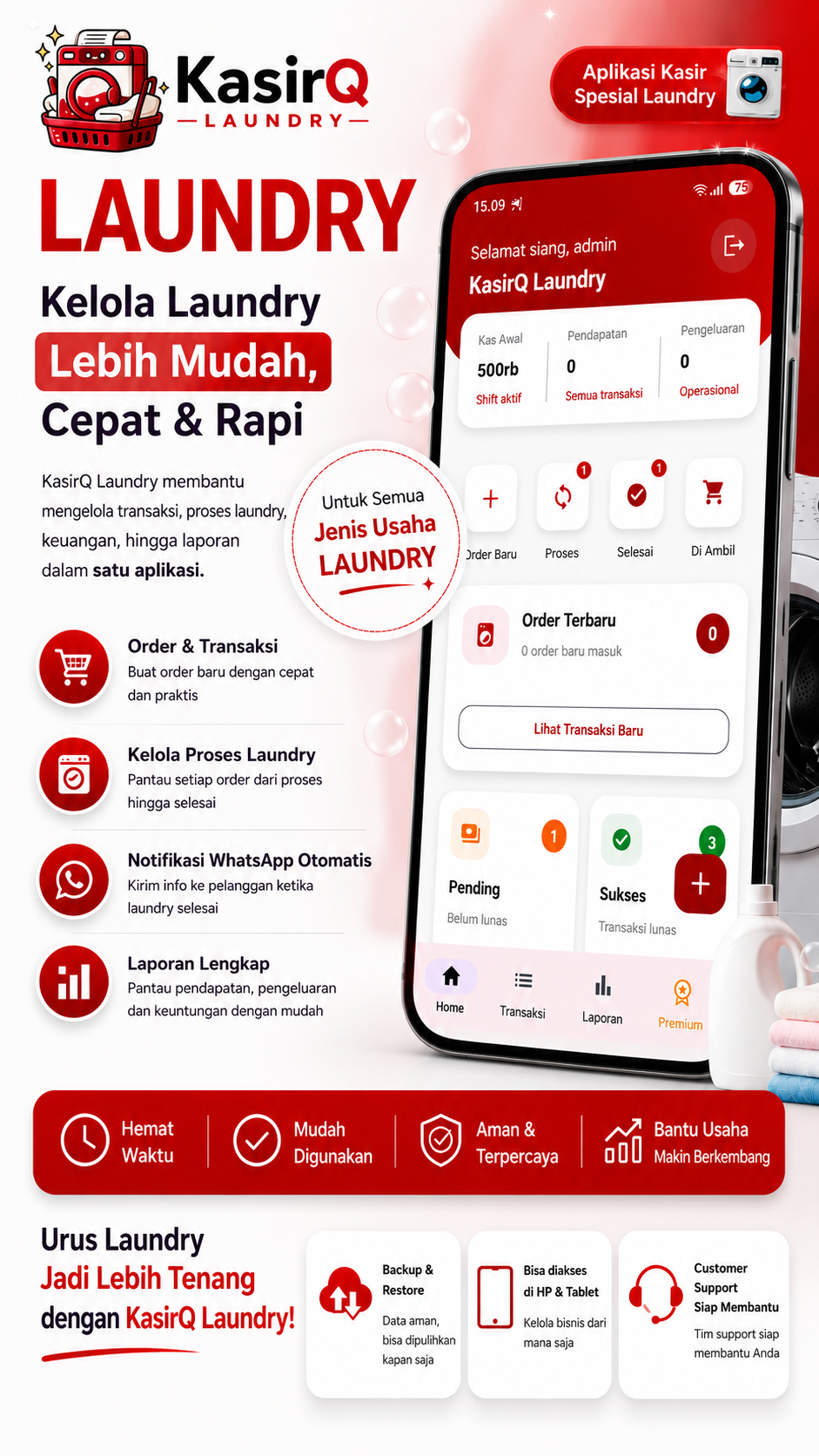 Aplikasi Kasir Laundry Android